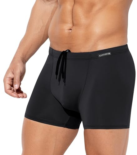 Casey Kevin Badshorts för män med justerbar dragsko | snabbtorkande | Elastiska badshorts med låg midja