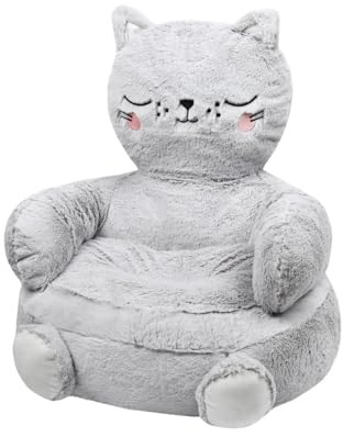 WEB2O Pouf Fauteuil Enfant en Forme de Chat, 45cm