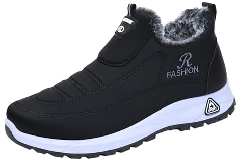 Vintersneakers herr, vinter sportskor herr, vinterskor fodrade, promenadskor enfärgade fritidsskor bekväma varma sneakers mjuka lätta löparskor platt sula träningsskor tygskor