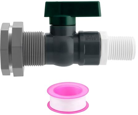carotoe El juego de espiga de barriles de lluvia fácil de instalar incluye accesorios de PVC aptos para convertir tambores en contenedores de almacenamiento de agua, accesorios de sistemas de recogida
