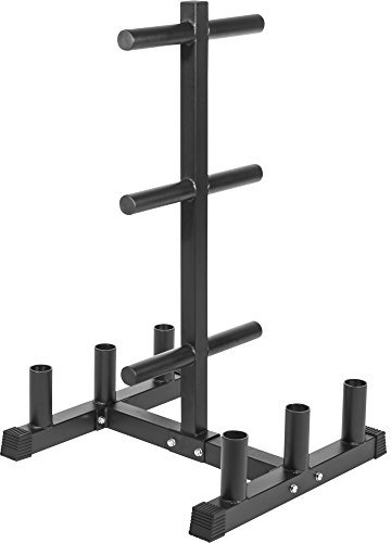 GORILLA SPORTS® Hantelständer - für 50 mm Olympia Hantelscheiben und Stangen, bis 300kg Belastbar, Stahl - Hantelscheibenständer, Scheibenaufnahme, Hantelbaum, Gewichtsständer, Ablage, Rack, Fitness