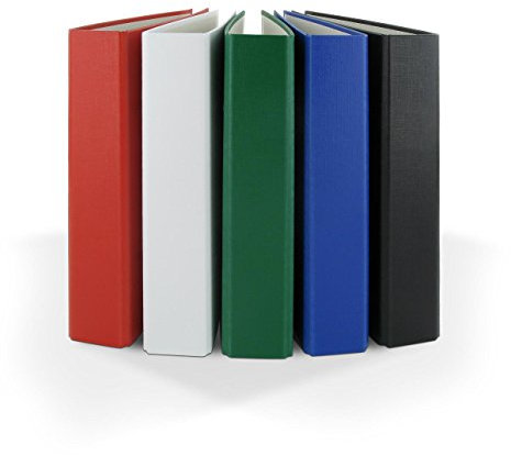 5x Ringbuch / DIN A5 / 4-Ring Ordner / je 1x blau, grün, schwarz, weiß und rot