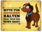 trendaffe Metallschild mit Hunde Motiv: Bitte Tr geschlossen halten, Aluminium, 15x20 cm