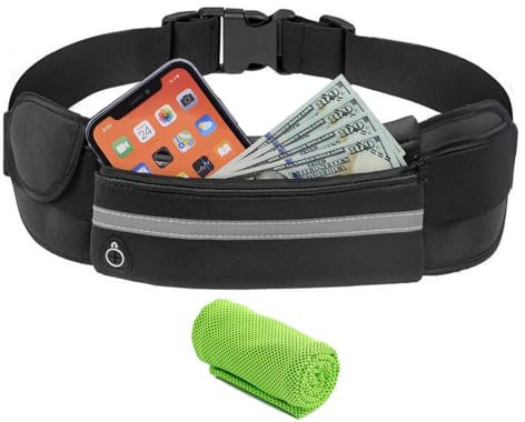 Lauftasche, Handytasche Sport, Laufgürtel, Hüfttasche Laufen Gürteltasche, Wasserdichte Bauchtasche Running Belt, Jogging Fitness Gürtel, Handytasche für Damen und Herren Outdoor Aktivitäten Joggen