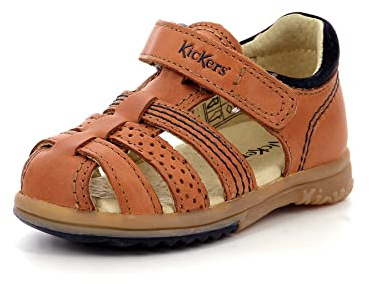 Kickers PLATIBACK, Sandales bébé garçon, Marron (Camel 114), 19 EU (3)