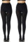 MANZI Women Thick Tights High Elasticity Velvet Belly Pantyhose 120D, 2 Pack(Black,XXL)