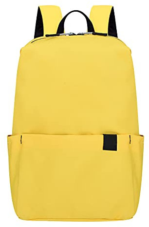 OADOBKICE Rucksack Schwarz Schulrucksack Mädchen Schulrucksack Jungen Kinderrucksack Mädchen Ein Rucksack Schulrucksack Mädchen Teenager Wasserdichter Rucksack Schulrucksack Rot Tasche Gelb(15L) M