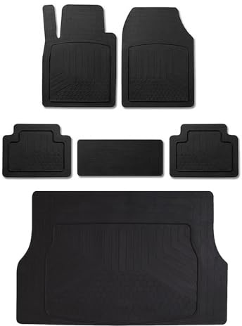 OMAC Gummimatten & Kofferraumwanne Set kompatibel mit Dacia Sandero 2021-2025 Antirutsch Gummi