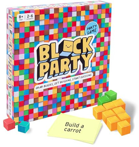 Block Party: Colourful Block Building Family Board Game for Kids Aged 8+, Adults, Teens | Perfect Christmas Game