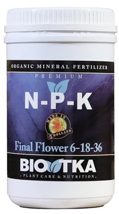 BIOTKA Solution d'engrais NPK de pour la santé complète des plantes | Engrais universel pour les fruits orchidées de légumes et plantes d'intérieur | Engrais pour l'hydroponie (1 kg) NPK 6-18-36