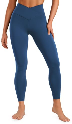 CRZ YOGA Donne Butterluxe V-Cross Leggings Sportivi Vita Alta Yoga Allenamento Pilates Elastico Pantaloni - 64cm Nave Francese 42