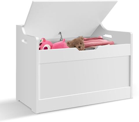 BRIEFNESS Large Storage Box for Lounge Bedroom Playroom Nursery Storage Bench Toy Box Chest with Lid and Safety Hinge