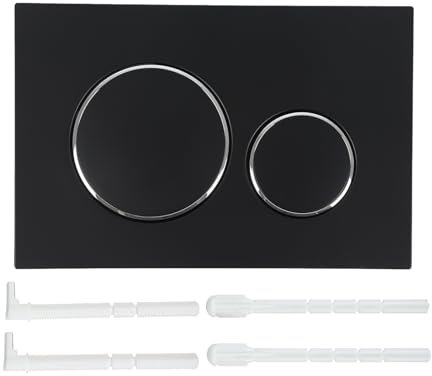 Betätigungsplatte für WC Element, Drückerplatte Kompatibel Mit Geberit Sigma, Betätigungsplatte Drückerplatte, Drückerplatte für Spülkasten WC (Schwarz matt + glänzend)