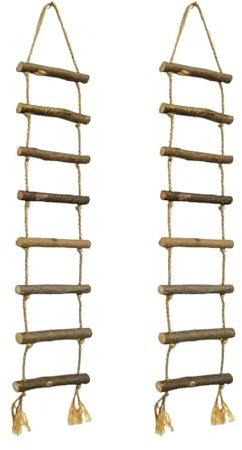 JINJUMEI 2 Scale di Corda, Scala a Forma di Gnomo, Scala in Miniatura, Scala D'elfo, Decorazione Natalizia e Casa delle Bambole, Accessorio Fai da Te in Miniatura, Decorazione del Giardino