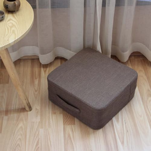 HLTQL Cuscino da Pavimento Sfoderabile Cuscino Pavimento 40x40 Cuscino Meditazione Alto Cuscini da Terra Salotto Cuscino da Terrazzo(#10,40x40x18cm)