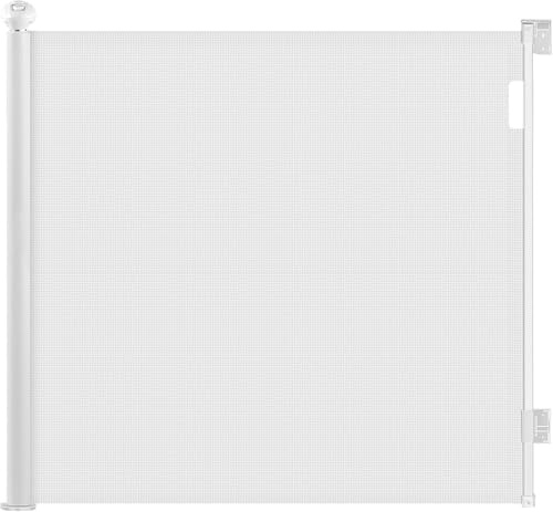 Ycozy Treppenschutzgitter Türschutzgitter Ausziehbar 0-200 cm Kinderschutzgitter Einhändiges Öffnen Absperrgitter für Baby und Haustiere Schutzgitter Treppe Innen Außenbereich (Weiß)