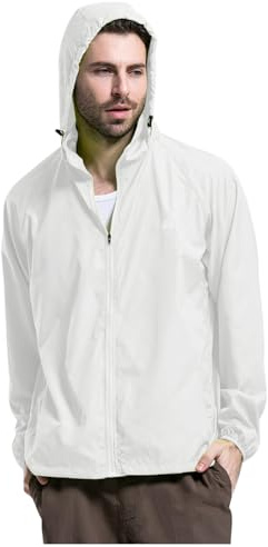 Giacca Softshell Uomo, Giacca da Montagna con Cappuccio Antivento Traspirante Softshell Cappotto Antipioggia Leggero Giacca a Guscio Giacca Impermeabile da Uomo per L'uso Quotidiano E All'aperto