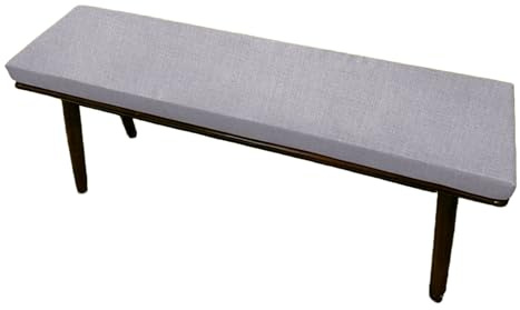 Bänkdyna 50 x 175 cm Mjuk, Tvättbar Ultra Lång Pall för Dynor Undersida Halkfri för Fönster, Lång Stolskudde, Soffkuddar, Ljusgrå
