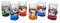 Perle d'Arte set 6 bicchieri liquore Jazz Source in vetro multicolor dipinti a mano Murano style Venezia