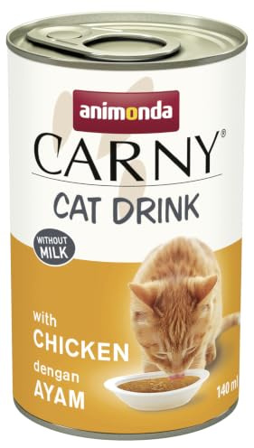 animonda Carny Cat Drink, tilläggsfoder för katter, kattsoppa med kyckling, kattmat våt, 24 x 140 ml