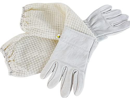 Regine Imkerhandschuhe - Bienenzucht Handschuhe | Bienenhandschuhe Aus Ziegenleder Schützen Vor Honigbienenstichen | Langen Ärmeln Imker Handschuhe Für Herren Damen
