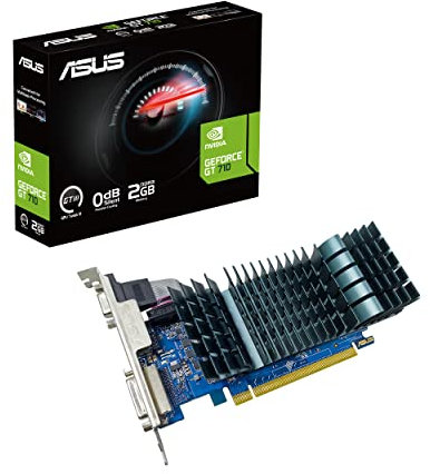 ASUS NVIDIA GeForce GT 710 Graphics Card (PCIe 2.0, 2GB DDR3 Memory, Passive Cooling, Auto-Extreme Technology, GPU Tweak III)