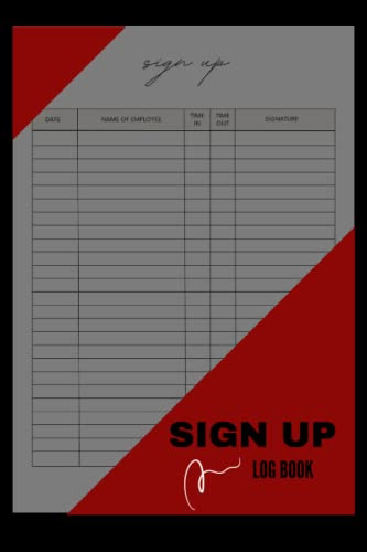SIGN UP: Event Register Log Book To Collect Visitors´ Names, Emails, and Phone Numbers.name of employee