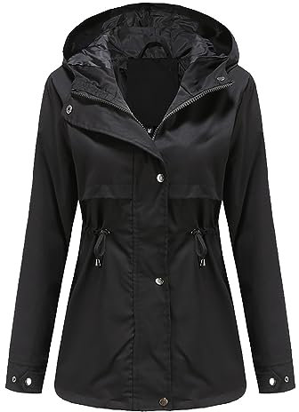 L9WEI Dünne Regenjacke Damen Regenjacke Herren Wasserdicht Atmungsaktiv Regenjacke Fahrrad Mantel Damen Lang Softshellmantel Damen Damen Mantel