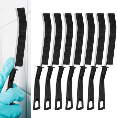 8 Pezzi Spazzole per la Pulizia delle Fessure, Ergonomico Spazzola per la Pulizia delle Fughe, Pulizia Profonda per Cucina, Bagno, Piastrelle e Fughe Pavimenti,per Spazzole di Pulizia Doccia e Trapano