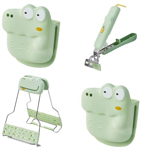 Pince pour de cuisson, ustensile de cuisine anti-brûlure | 3 clips de casserole en acier inoxydable, style dinosaure de dessin animé, poignées antidérapantes, gants isolés pour la cuisine et la