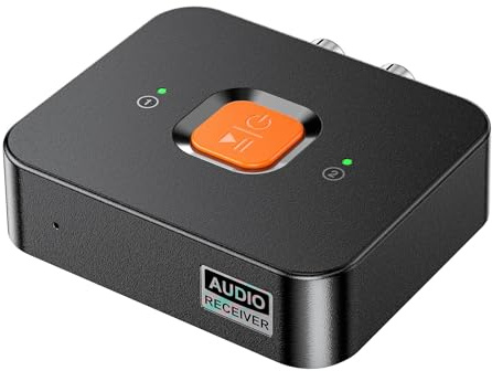 Adaptateur audio Bluetooth 6.0 AUX/RCA récepteur adaptateur audio sans fil Dual-Link