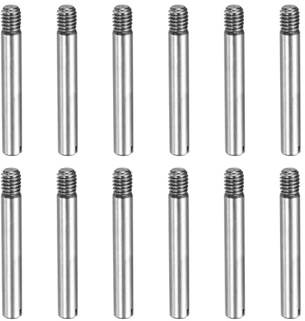 QUARKZMAN 12 Pz Perni Cilindrici A Fessura M4 X 30mm Perni Di Collegamento Filettatura Esterna 304 Acciaio Inox Supporto Mensola Per Montaggio Mobili Progetti Fai Da Te