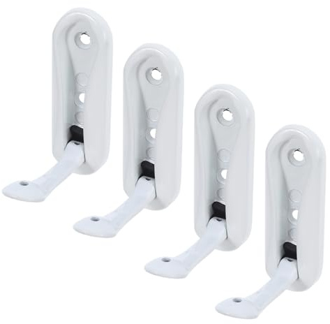 Healeved Ganchos Plegables Invisibles de Aluminio para Pared 4 Piezas, Gancho de Alta Resistencia para Colgar Abrigos, Bolsos, Toallas y Llaves, Ahorro de Espacio para Dormitorio, Baño