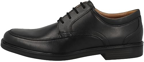 Clarks Un Aldric Park, Derbys, Schwarz (Black Leather -), 45 EU (10.5 UK)