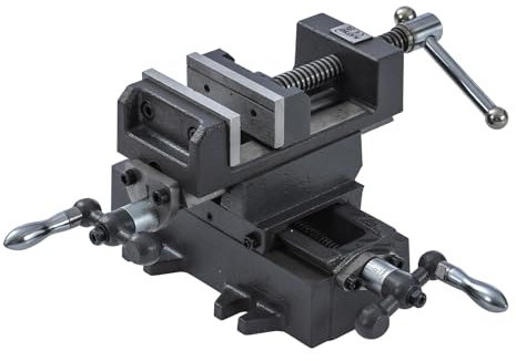 KATSU Étau Croisé de Perceuse à Colonne 75mm, Industriel Robuste Pilier Banc Perceuse 2 Axes Mécanicien Cross Slide Étau Pince pour Atelier Fraiseuse Machines
