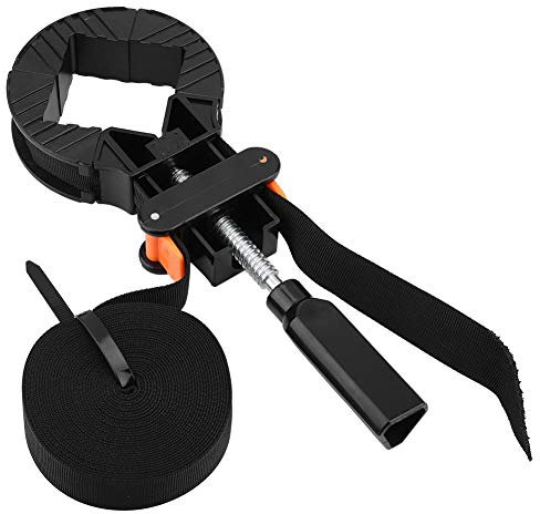 Collier de serrage,Sangle de bande de serrage d'angle réglable multifonction 6M,4 mâchoires pince de cadre photo pince de sangle à dégagement rapide pour le travail du bois28,3 x 2,8 x 2,4 cm