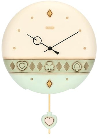 THUN Orologio a Pendolo in Ceramica Incanto di Primavera, 25,8x25,8x4,9 cm, Stile Raffinato