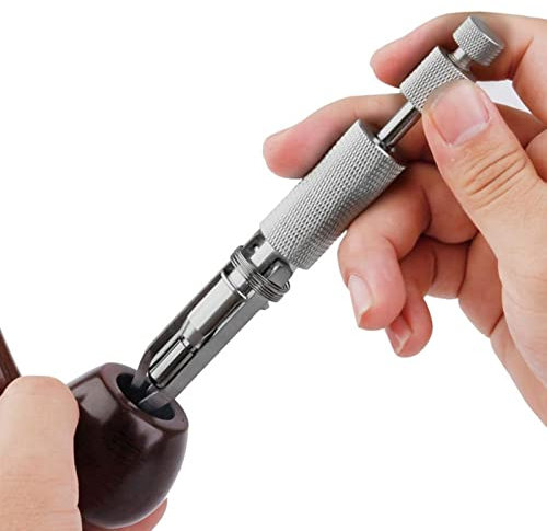 Tiandeng Strumento per alesatore per Tubi di Tabacco in Acciaio Inossidabile,Scovolini per Pipe Regolabili - Scovolini per Pipe con Perno Passante Regolabile con Trapano, Strumento Professionale