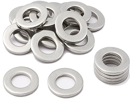AMLOOPH M816 Washers, M16 x 30mm A2 Stainless Steel Flat Washers 20Pack | Metal Flat Washers Thickness 3mm, Large OD Plain Wide Metal Round Flat Spacer Repair Washer for Screws Bolts