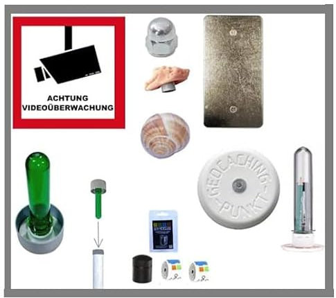 8 x D5 Geocache Versteck Set -Schraube Hutmutter Nano Schnecke Geocaching Paket