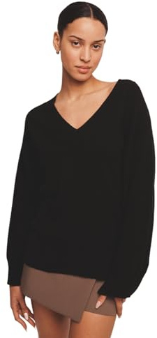 NAADAM Cashmere V-Neck Sweater, Black, M