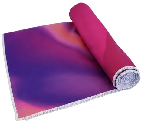Yoga Design LAB | The HOT Yoga Towel | Premium Non Slip Colorful Towel | Designed in Bali | Eco Printed + Quick Dry + Mat Sized | Ideal for Hot Yoga, Bikram, Ashtanga, Sport, Travel! (Rose)