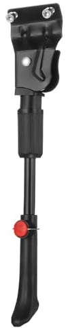 QUARKZMAN Cavalletto Posteriore per Bici in Acciaio al Carbonio Regolabile Supporto Laterale per Biciclette Montaggio Posteriore per Ruote da 20-27 Pollici, Nero