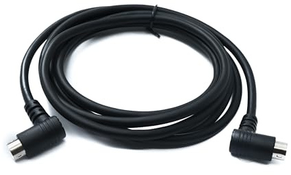 System-S Cable S-Video de 180 cm Din de 6 pines macho a macho, doble ángulo