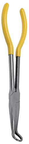 HOMSFOU 1 Pieza Alicates Extendidos Redondo Alicates De Punta Redonda Carpintería Largo Extra Apretones Rizar Alicate Extendido Abrazadera Que Prensa Yellow