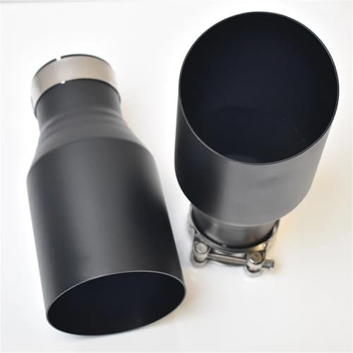 Bocca Terminale Tubo 1 PC Nero Opaco Silenziatore Universale In Acciaio Inox Tubo Finale Auto Tubo Di Scarico Punta Tagliata Silenziatore