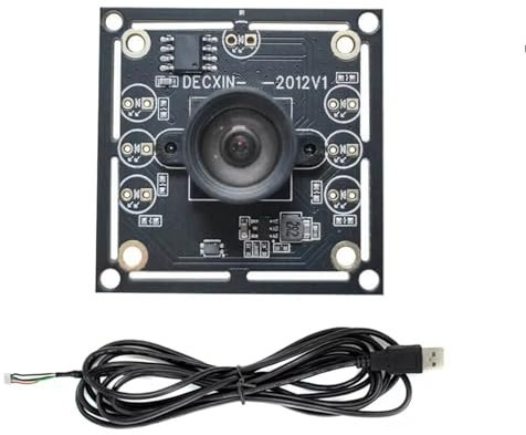 1 Módulo de lente de cámara de 100 grados con cable de conversión de placa de lente de 1/4 pulgadas