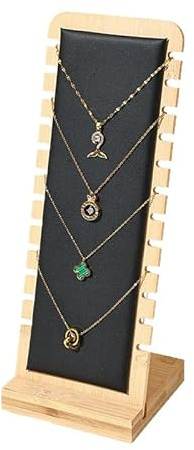 Taicols Présentoir à Bijoux En Bois 12 Emplacements Porte Collier Bracelet Avec Surface Velours Support Panneau Pour Pendentifs Colliers Et Bracelets Présentoirs à Bijoux Élégants Et Pratiques (noir)