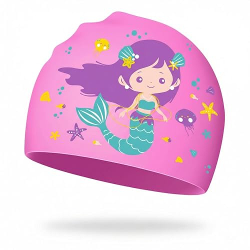 QIANSSE Silicone Kids Swimming Cap