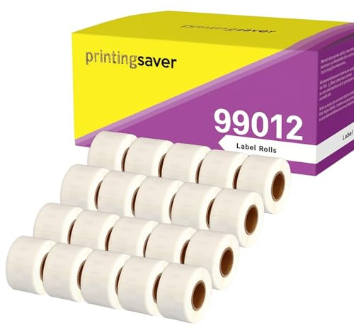 20 Rolls 99012 (S0722400) 36mm x 89mm Large Address Labels – Compatible with DYMO LabelWriter 450/4XL & 300/400 Series, Seiko SLP 450 430 420 400 240 220 200 120 100 Pro Plus, 5200 lables Total